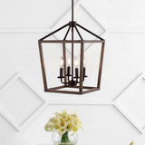 Dean 10" Iron Farmhouse Industrial Lantern LED Pendant