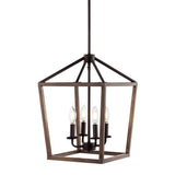 Dean 10" Iron Farmhouse Industrial Lantern LED Pendant