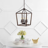 Dean 10" Iron Farmhouse Industrial Lantern LED Pendant