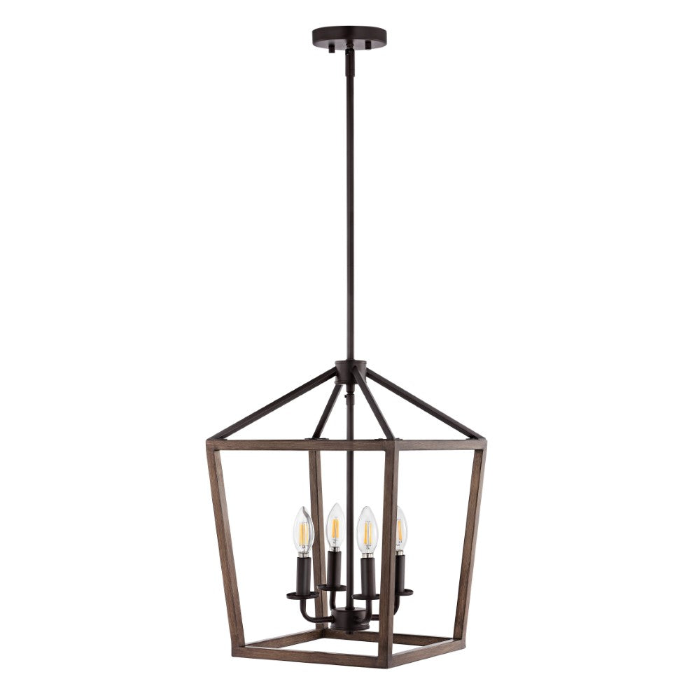 Dean 10" Iron Farmhouse Industrial Lantern LED Pendant
