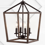 Dean 10" Iron Farmhouse Industrial Lantern LED Pendant