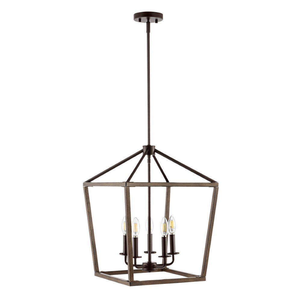 Dean 10" Iron Farmhouse Industrial Lantern LED Pendant