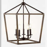Dean 10" Iron Farmhouse Industrial Lantern LED Pendant