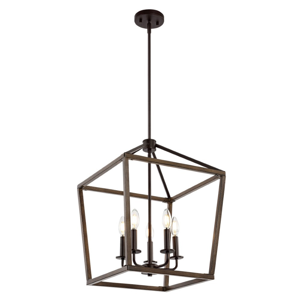 Dean 10" Iron Farmhouse Industrial Lantern LED Pendant