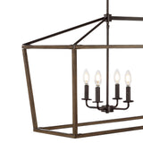 Dean 10" Iron Farmhouse Industrial Lantern LED Pendant