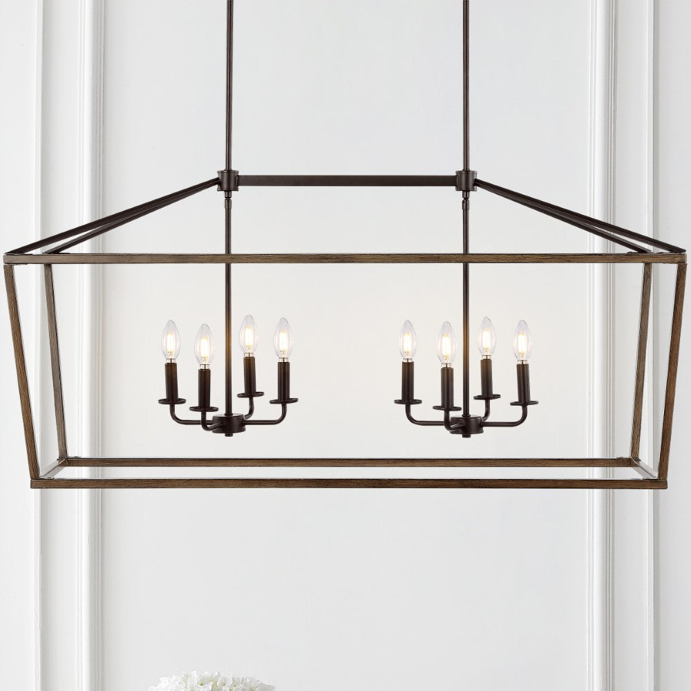 Dean 10" Iron Farmhouse Industrial Lantern LED Pendant