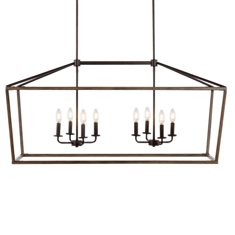 Dean 10" Iron Farmhouse Industrial Lantern LED Pendant