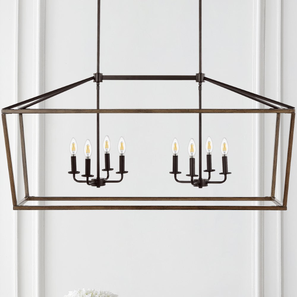 Dean 10" Iron Farmhouse Industrial Lantern LED Pendant