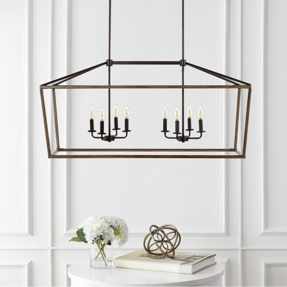 Dean 10" Iron Farmhouse Industrial Lantern LED Pendant