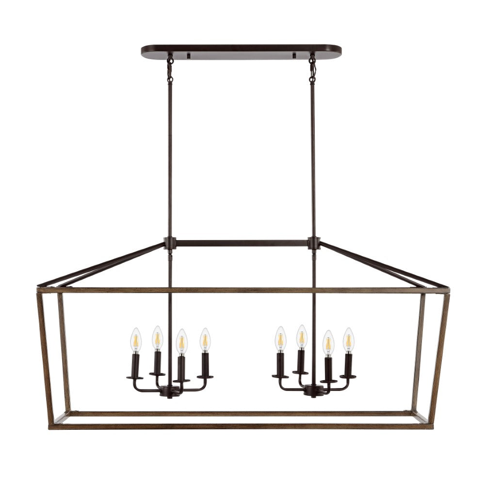 Dean 10" Iron Farmhouse Industrial Lantern LED Pendant