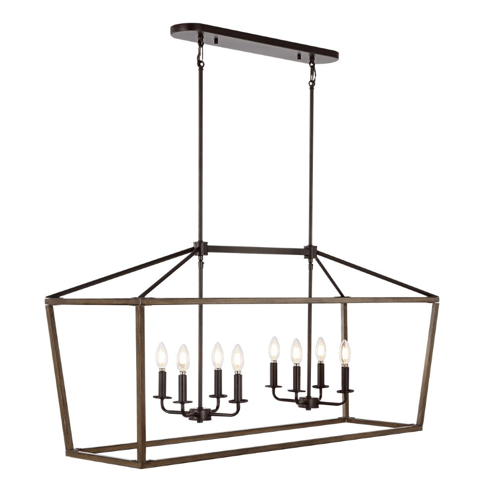 Dean 10" Iron Farmhouse Industrial Lantern LED Pendant