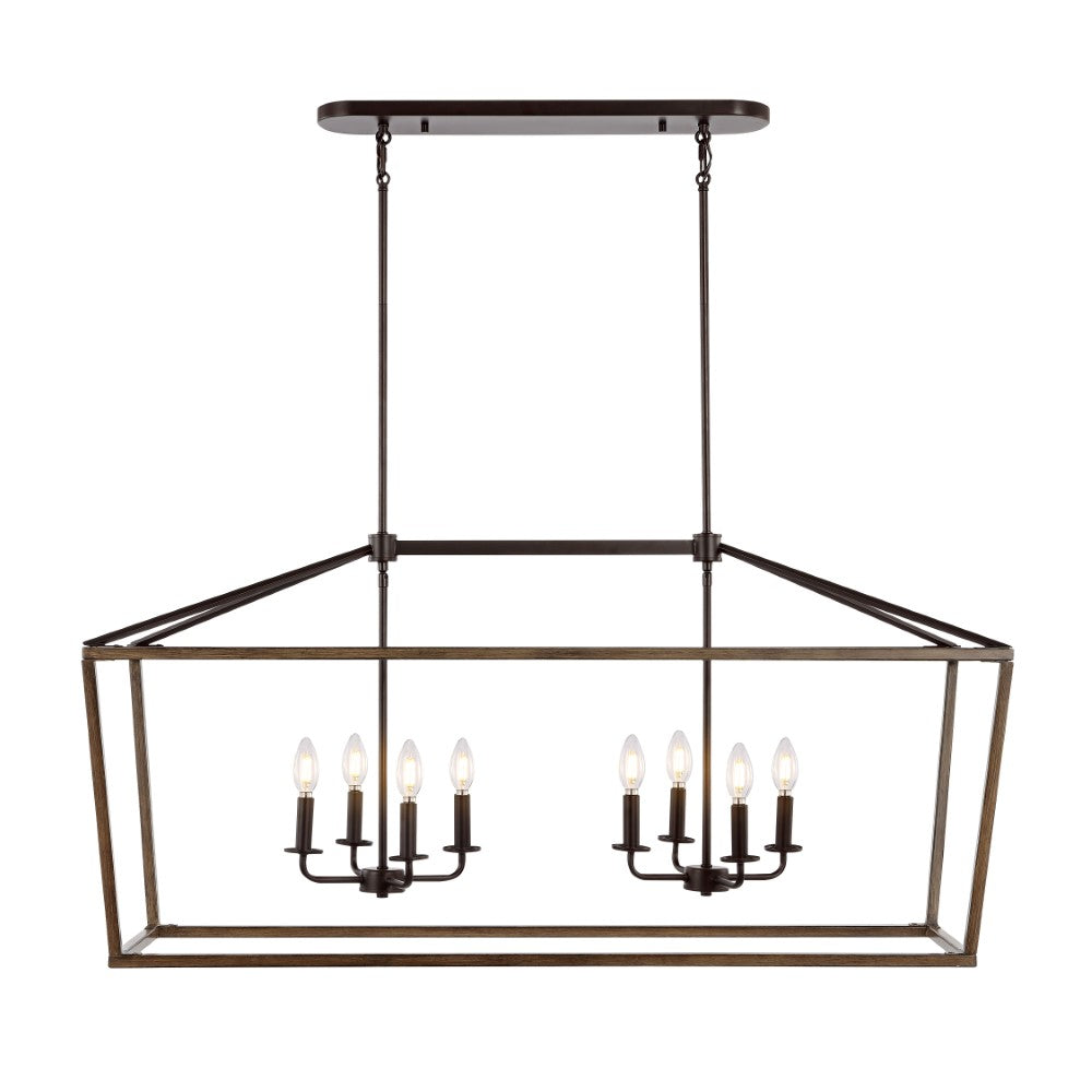 Dean 10" Iron Farmhouse Industrial Lantern LED Pendant
