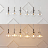Harlow 40.5" Modern Contemporary Round Glass/Iron LED Linear Pendant