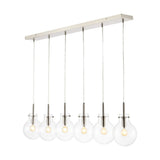 Harlow 40.5" Modern Contemporary Round Glass/Iron LED Linear Pendant