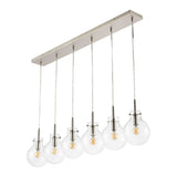 Harlow 40.5" Modern Contemporary Round Glass/Iron LED Linear Pendant