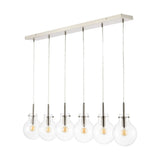 Harlow 40.5" Modern Contemporary Round Glass/Iron LED Linear Pendant