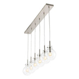 Harlow 40.5" Modern Contemporary Round Glass/Iron LED Linear Pendant