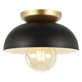 Subtle 8.5" Classic Industrial Iron LED Flush Mount