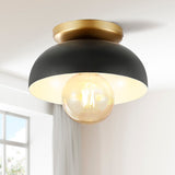 Subtle 8.5" Classic Industrial Iron LED Flush Mount