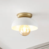 Subtle 8.5" Classic Industrial Iron LED Flush Mount