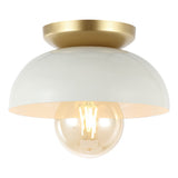 Subtle 8.5" Classic Industrial Iron LED Flush Mount