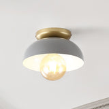 Subtle 8.5" Classic Industrial Iron LED Flush Mount