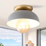 Subtle 8.5" Classic Industrial Iron LED Flush Mount