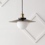 Synia 14.5" 1-Light Scandinavian Farmhouse Iron/Frosted Glass LED Pendant