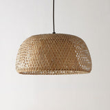 LITFAD 18" Farmhouse Coastal Bamboo 180" Cord Plug-In or Hardwired LED Pendant