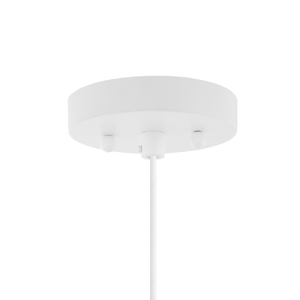 Colette 19" Farmhouse Coastal Rattan 180" Cord Plug-In or Hardwired LED Pendant
