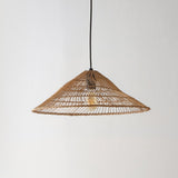 Taylor 20.25" Farmhouse Coastal Rattan 180" Cord Plug-In or Hardwired LED Pendant