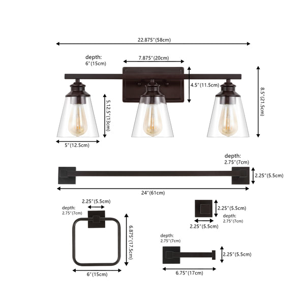 Dimension Image Oil Rubbed Bronze