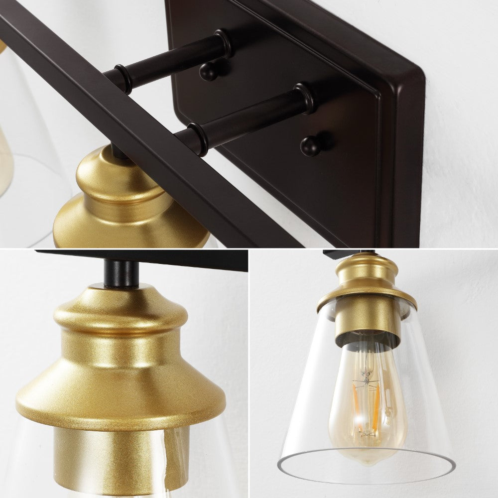Teamson 22.88" 3-Light Vintage Classic Vanity Light with Bathroom Hardware Accessory Set