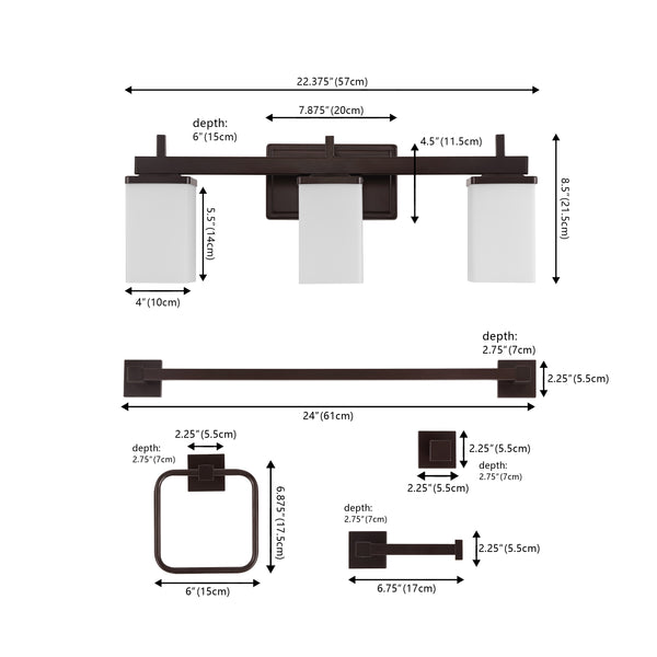Dimension Image Oil Rubbed Bronze