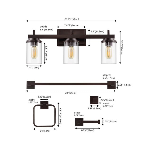 Dimension Image Oil Rubbed Bronze