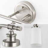 Eidonta 23.25" 3-Light Classic Cottage Vanity Light with Frosted Glass Shades and Bathroom Hardware Accessory Set