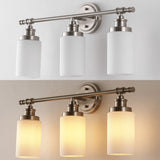 Eidonta 23.25" 3-Light Classic Cottage Vanity Light with Frosted Glass Shades and Bathroom Hardware Accessory Set