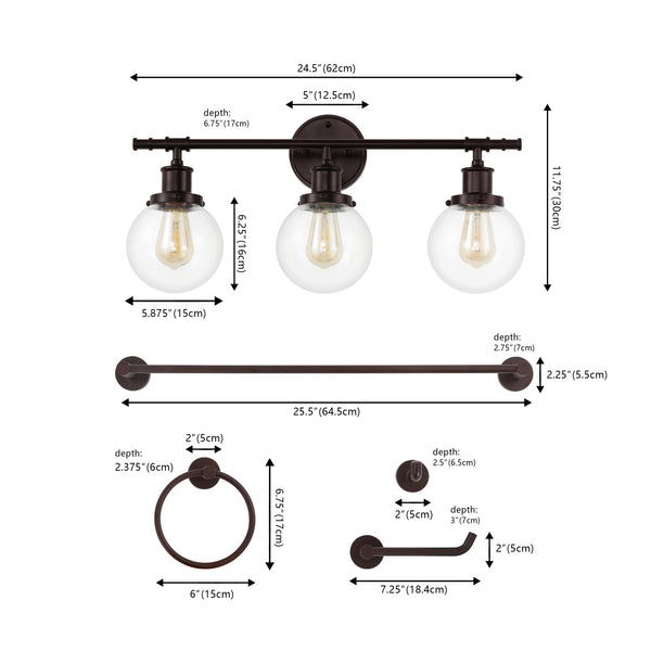 Dimension Image Oil Rubbed Bronze