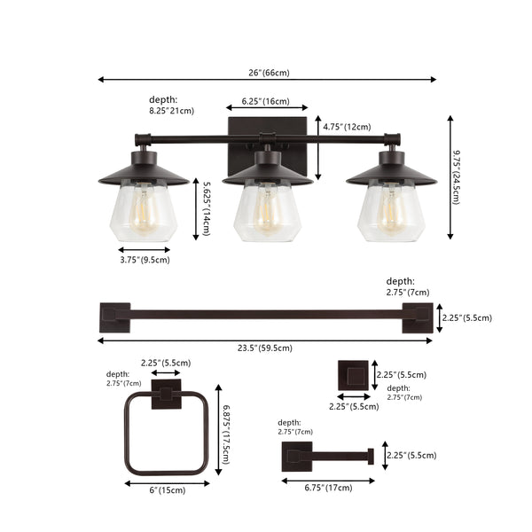 Dimension Image Oil Rubbed Bronze