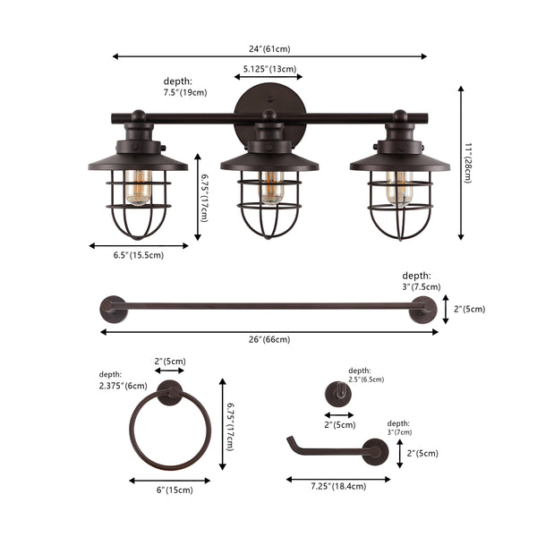 Dimension Image Oil Rubbed Bronze