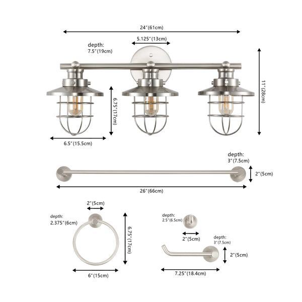 Dimension Image Brushed Nickel