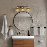 Veneto 24" 3-Light Industrial Farmhouse Vanity Light with Bathroom Hardware Accessory Set