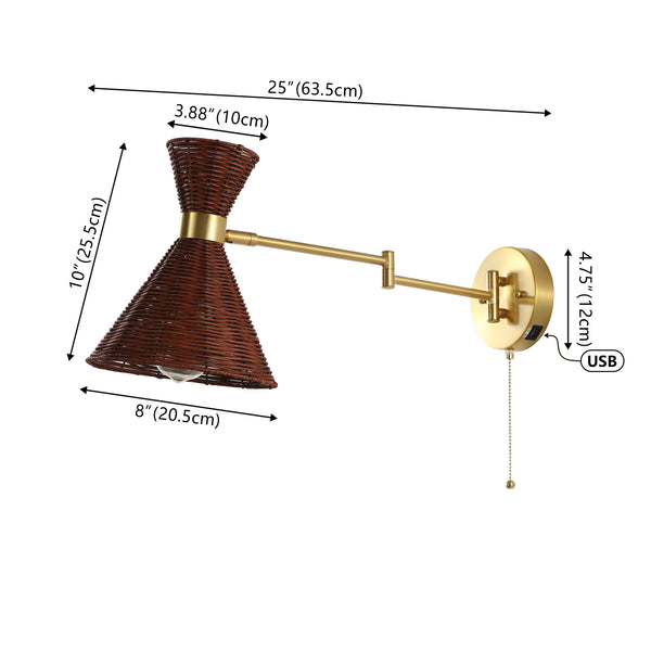 Dimension Image Dark Brown/Brass Gold