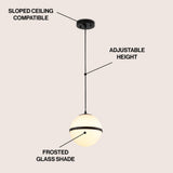 Mango 8" Modern Minimalist Globe LED Pendant Light