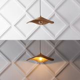 Spruce 24.5" Modern Coastal Organic Curve Rattan LED Pendant