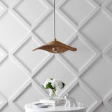 Spruce 24.5" Modern Coastal Organic Curve Rattan LED Pendant