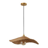 Spruce 24.5" Modern Coastal Organic Curve Rattan LED Pendant
