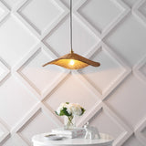 Spruce 24.5" Modern Coastal Organic Curve Rattan LED Pendant