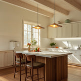 Spruce 24.5" Modern Coastal Organic Curve Rattan LED Pendant