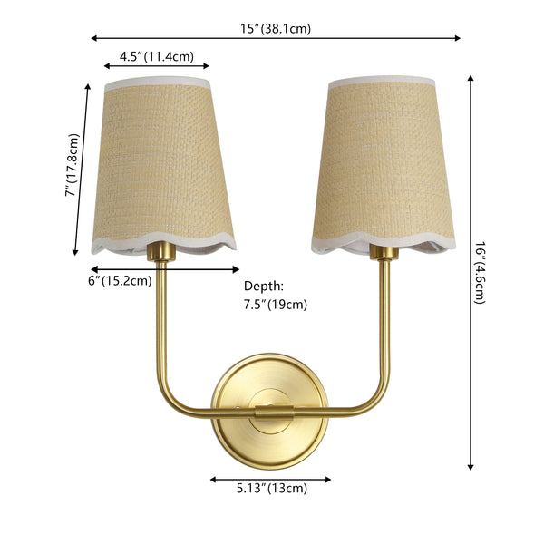 Dimension Image Brass Gold/Brown / 2-Light